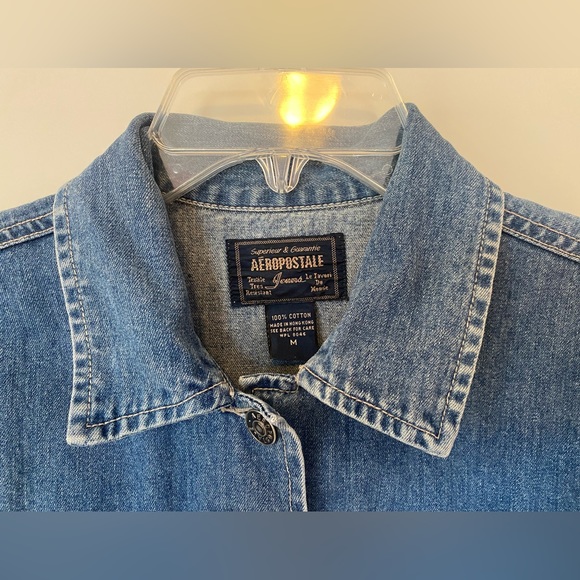 Aerostople Women’s Medium Wash  Denim Jean Jacket Size M - Picture 5 of 11